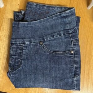 Jag Jeans Peri Straight Leg Pull On Denim Medium Wash‎ Blue Womens Size 10